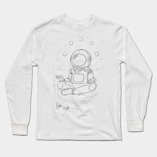 Astro Monk (White) Long Sleeve T-Shirt